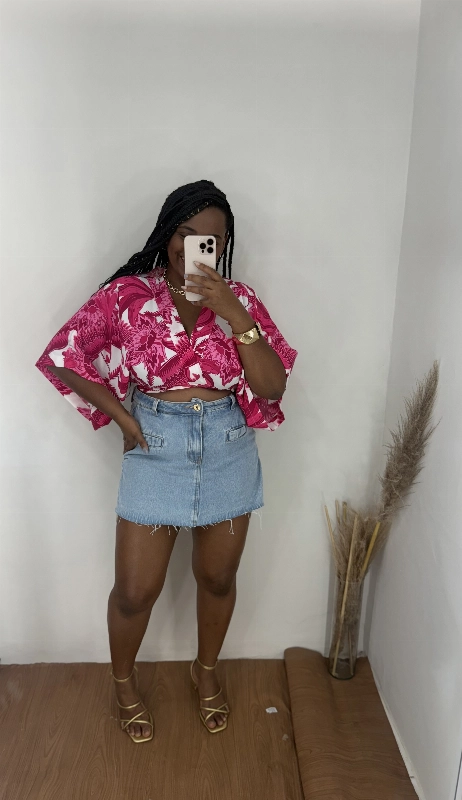 Short saia jeans