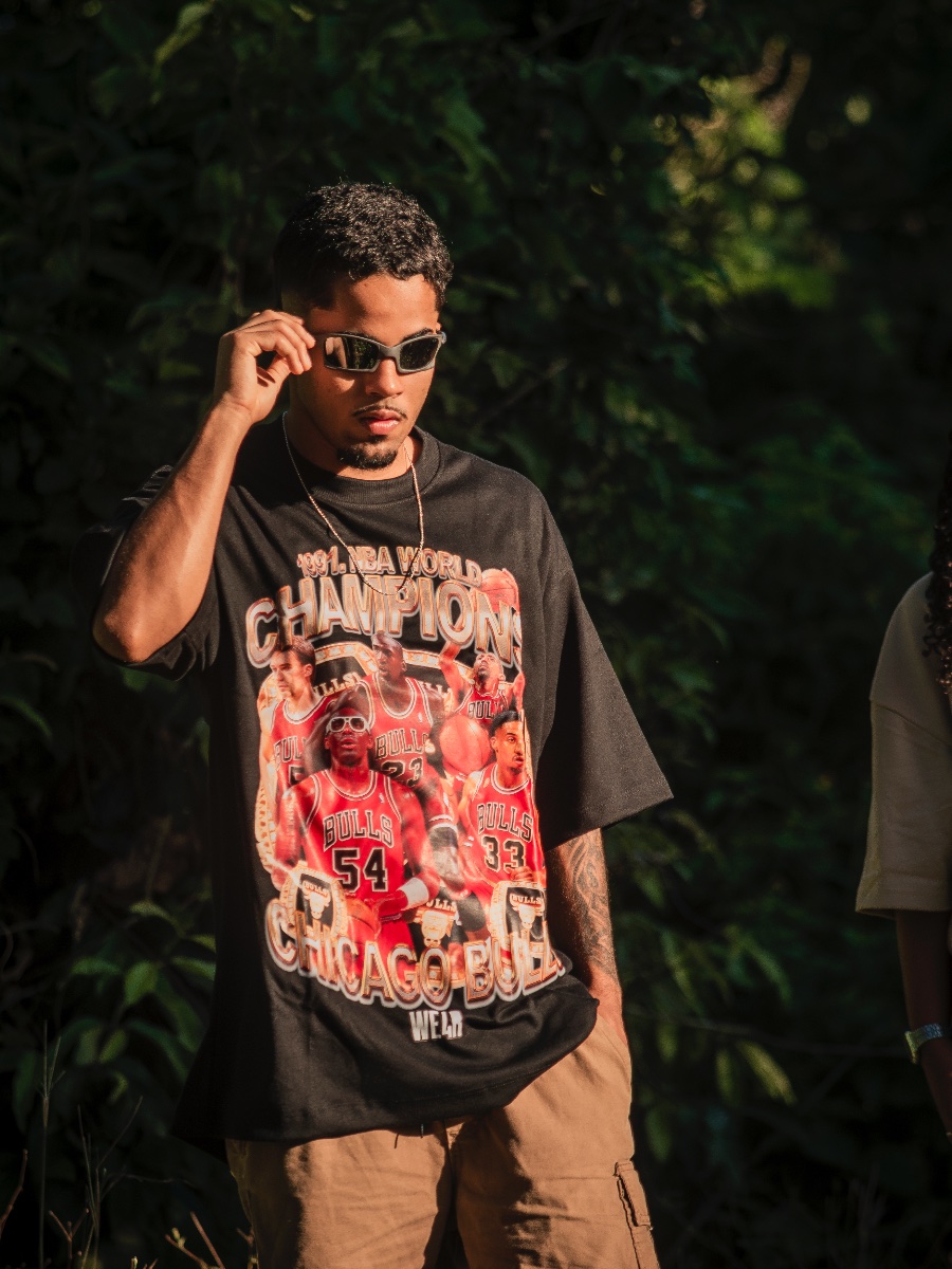 Camiseta Oversized Chicago Bulls - Estilo Streetwear Retrô
